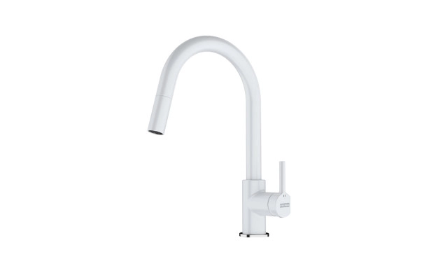 Комплект гранитна мивка и смесител FRANKE – MRG 610-52 TL Polar White + Lina pull-out (бял)